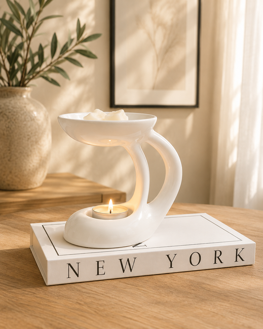 White Bali Wax Burner